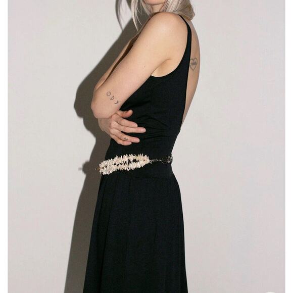 NWT RODEBJER Black GENUA TANK DRESS Drop Waist Pleated Skirt Size Large NEW - Picture 12 of 16